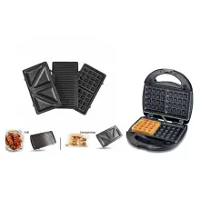 Panineuse Et Gaufrier 3en1 760W Noir SONASHI SSM-861