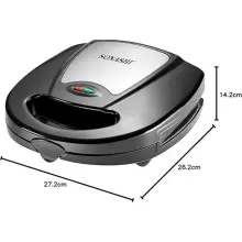 Panineuse Et Gaufrier 3en1 760W Noir SONASHI SSM-861